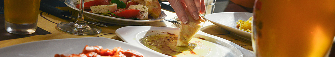 Eating Greek Mediterranean Lebanese at Andalous Mediterranean Grill restaurant in Arlington, TX.